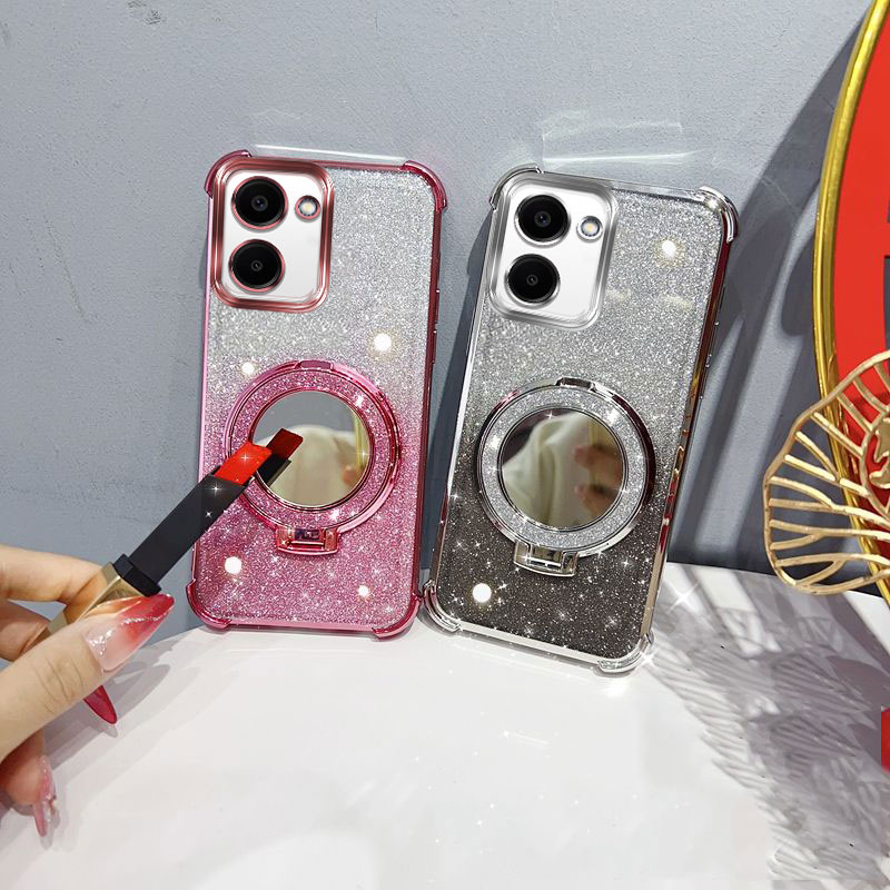 Vivo Y28 - Glitter Four-Corner Shockproof Phone Case with