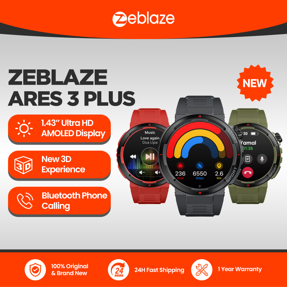 Smartwatch Faces - New Zeblaze Ares 3 Plus 1.43''