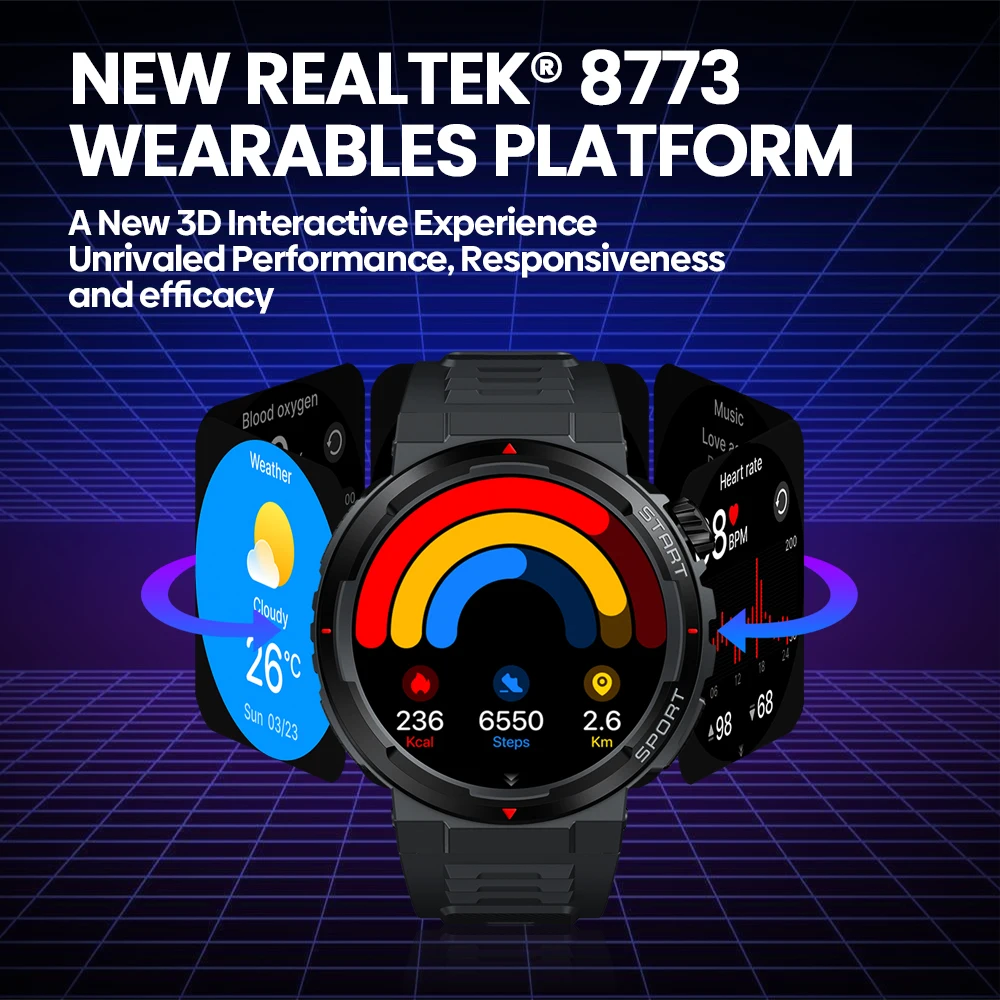 New Zeblaze Ares 3 Plus 1.43'' - огляд і ціна Smartwatch Faces